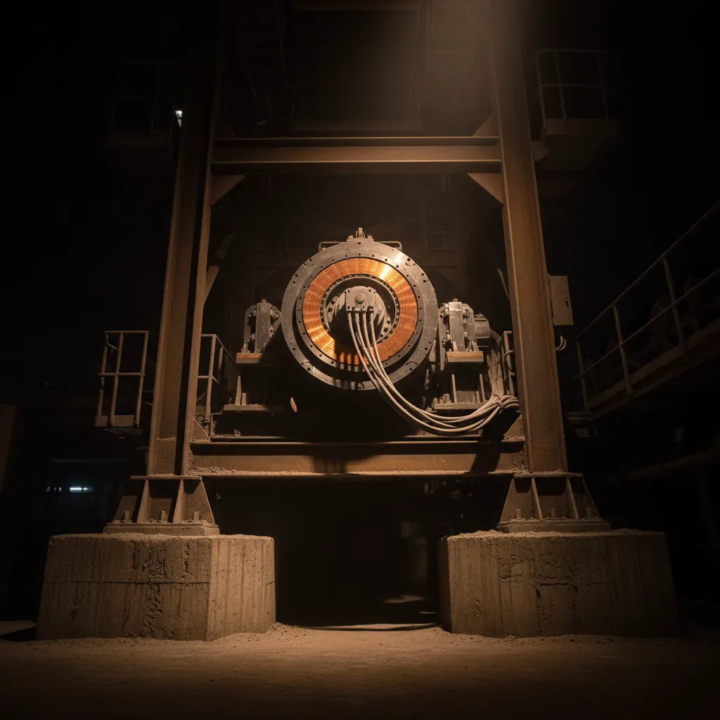 Mining conveyor system with direct drive motor